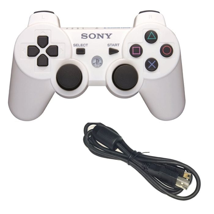 Unpackaged DualShock 3 PS3 Controller (White) + Play