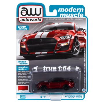 Auto World Modern Muscle 2020 Shelby GT-500 Carbon Fiber Track Pack 1:64 Diecast