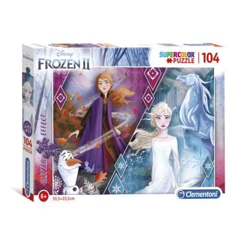 Frozen 2 Glitter Effect Supercolour 104 Piece Puzzle Clementoni