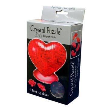 3D Crystal Puzzles Red Heart Puzzle