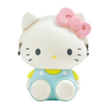 3D Pochi Hello Kitty Light Blue Overalls Pouch