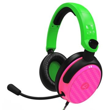 4Gamers C6-100 Universal Wired Gaming Headset (Green & Pink)