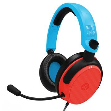 4Gamers C6-100 Universal Wired Gaming Headset (Neon Blue & Red)