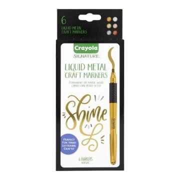Crayola Liquid Metal Craft Markers 6 Pack