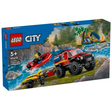 LEGO City 4x4 Fire Engine with Rescue Boat (60412)