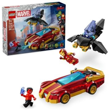 LEGO Super Heroes Marvel Iron Man Car & Black Panther vs Red Hulk (76310)