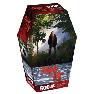 Aquarius Friday the 13th 500 Piece Jigsaw Puzzle in Coffin Box (Image 1)