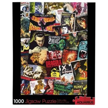 Aquarius Hammer Classic Horror Movies Collage 1000 Piece Jigsaw Puzzle