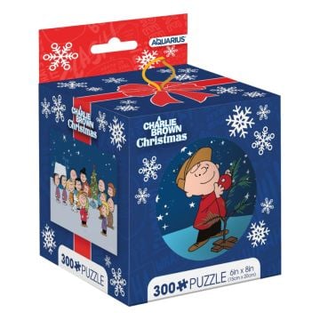 Aquarius Peanuts A Charlie brown Christmas 300 Piece Jigsaw Puzzle in Tin Globe