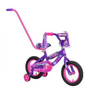 Avoca Neon Bloom 30cm BMX Bike With Parent Handle