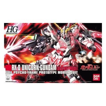 Bandai Gundam High Grade Universal Century HGUC RX-0 Unicorn Gundam Destroy Mode Repeat 1/144 Scale Model Kit