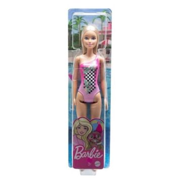 Barbie Beach Doll Pink Checkered