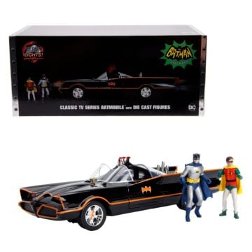 Batman Classic TV Series Batmobile with Batman and Robin 1:18 Scale Diecast Vehicle0