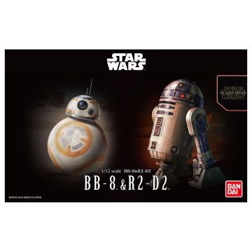 Bandai Star Wars BB-8 & R2-D2 1/12 Scale Model Kit Set