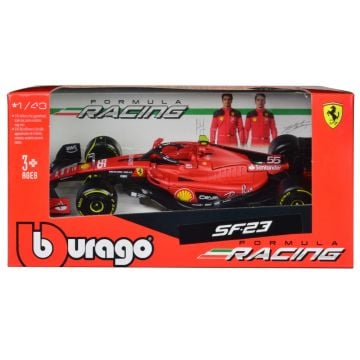Bburago Formula Racing 2023 Ferrari SF-23 #55 Carlos Sainz 1:43 Scale Diecast Vehicle