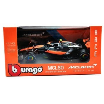 Bburago Formula Racing 2023 Mclaren MCL60 #4 Lando Norris 1:43 Scale Diecast Vehicle