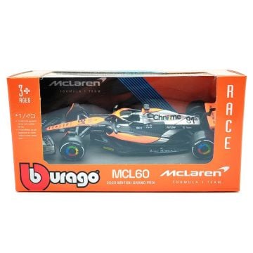 Bburago Formula Racing 2023 Mclaren MCL60 #81 Oscar Piastri 1:43 Scale Diecast Vehicle