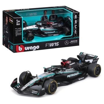 Bburago Formula Racing 2024 F-1 Mercedes AMG W15 #63 George Russell WB 1:43 Scale Diecast Vehicle