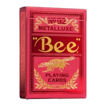 Bee Metalluxe Red Playing Cards