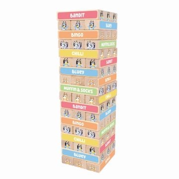 Bluey Wooden Tumbling Tower Board Game (Image 1)