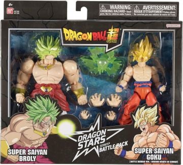 Dragon Ball Super Dragon Stars Super Saiyan Broly vs Super Saiyan Goku (Battle Damage) Action Figures Battle Pack