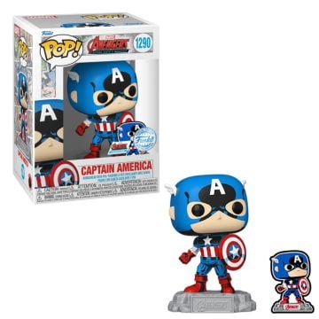 Marvel Comics Captain America 60th Anniversary Funko POP! Vinyl With Pin
