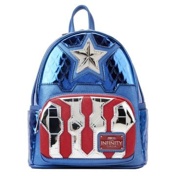 Loungefly Marvel Comics Captain America Costume Faux Leather Mini Backpack