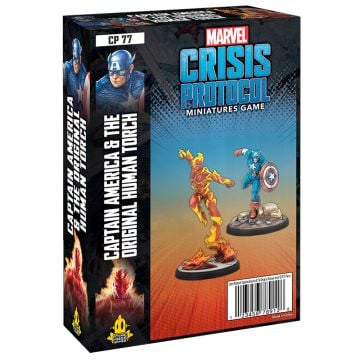 Marvel Crisis Protocol Captain America & The Original Human Torch Character Pack Miniatures Board Game