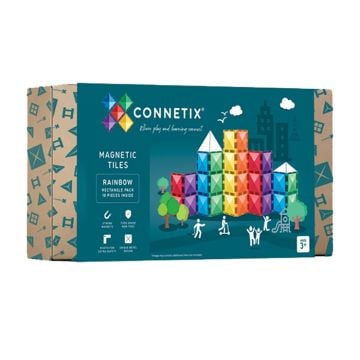 Connetix 18 Piece Rainbow Rectangle Pack (Image 1)