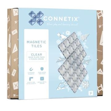 Connetix 2 Piece Clear Base Plate Pack (Image 1)