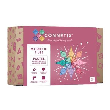 Connetix 40 Piece Pastel Geometry Pack (Image 1)