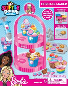 Cra-Z-Art Barbie Softee Dough Bakery Cupcake Maker Toy