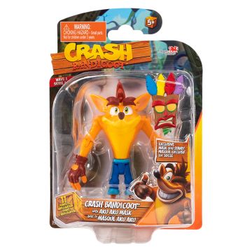 Crash Bandicoot Action Figure Crash Bandicoot With Aku Aku Mask