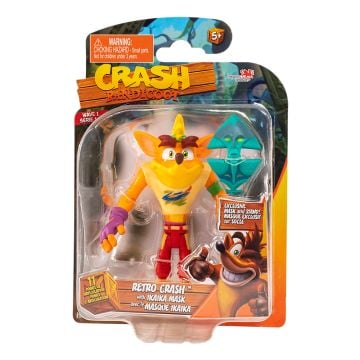 Crash Bandicoot Action Figure Retro Crash With Ika Ika Mask