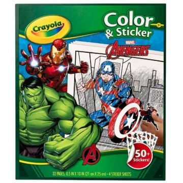 Crayola Marvel Colour And Sticker Book
