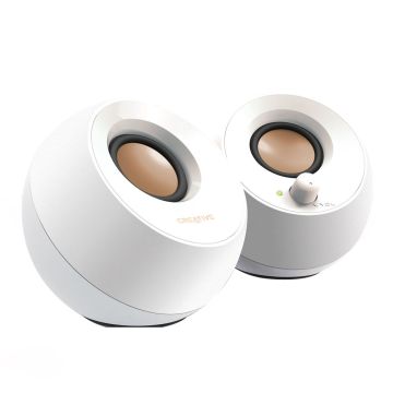 Creative Pebble 2.0 Modern USB Desktop Speakers (White)