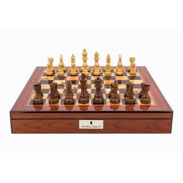 Dal Rossi 20" Staunton Walnut Chess Set with 95mm Sheesham Chess Pieces