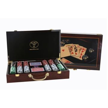 Dal Rossi Las Vegas Poker Set with Wooden Case