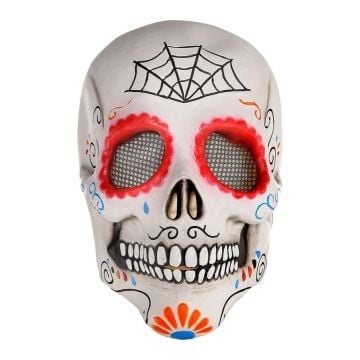 Day of the Dead Sugar Skull Head Mask Adults Costume