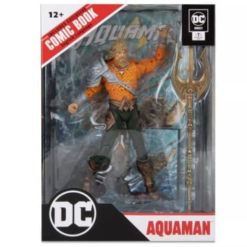 DC Page Punchers Aquaman: Aquaman 7” Action Figure with Comic Book (Image 1)