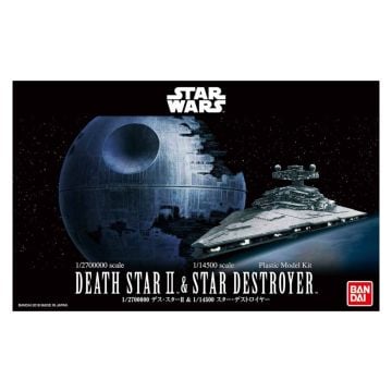 Bandai Star Wars Death Star II 1/2,700,000 Scale & Star Destroyer 1/14,500 Scale Model Kit Set