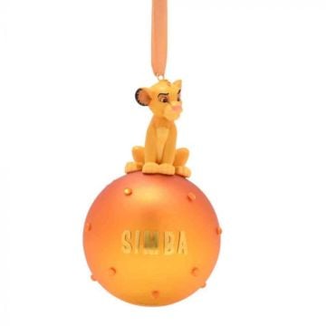 Disney Christmas Simba On Glass Bauble (Image 1)