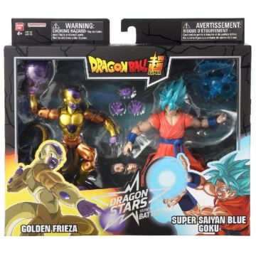 Dragon Ball Super Dragon Battle Pack Golden Frieza and Super Saiyan Blue Goku 6.5" Action Figures