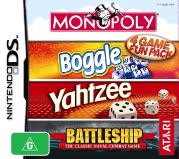 Monopoly / Boggle / Yahtzee / Battleship 4 Game Fun Pack (DS) [Pre-Owned] (Image 1)