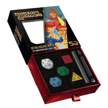 Dungeons & Dragons 50th Anniversary Retro Holmes Replica Dice Set