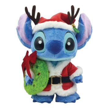 Disney Christmas Stitch Furry Santa Figurine