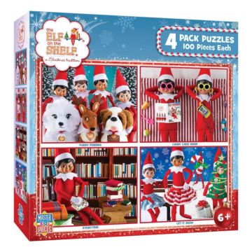Elf On The Shelf 4 x 100 Piece Puzzle Pack