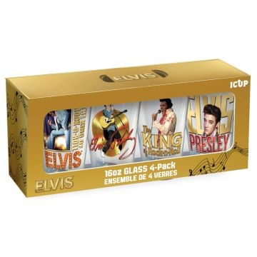 Elvis Drinking Glass 4 Pack