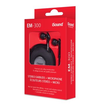 iSound Wired Earbuds EM-300 Black