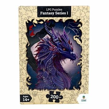 Let's Play Games Fantasy Series 01 Dragon Portrait 200 Piece Wooden Jigsaw Puzzle